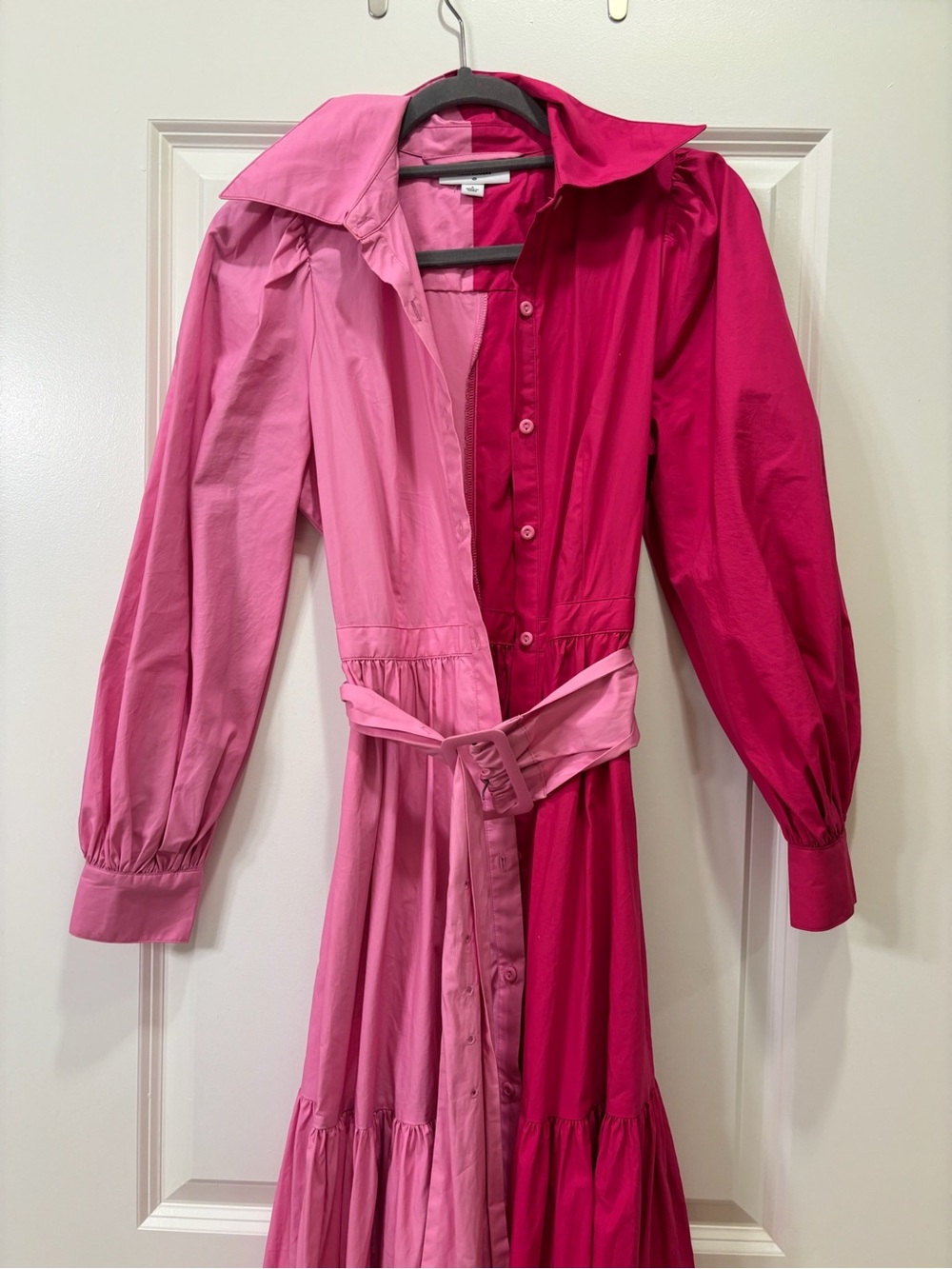Christopher John Robert’s Target Collab Two-Tone Pink Shirtdress with Waist Tie